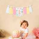 Yellow wildflower 1st high chair tassel banner,Our Little Wild flower Is Turning One Birthday Decor,Girls Wild One 1st Birthday Decoration, Floral Theme Highchair Banner (Yellow)