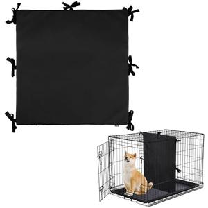 Leekalos Soft Dog Crate Divider Panel (Divider Only, Without Crate), Warm Thick Dog Kennel Divider with Ties, Dog Crate Accessories for Puppy Crate Training, Black, 28.3" H x 27“W Leekalos Soft Dog Crate Divider Panel (Divider Only, Without Crate), Warm Thick Dog Kennel Divider with Ties, Dog Crate Accessories for Puppy Crate Training, Black, 28.3" H x 27“W