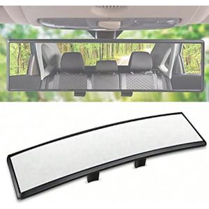 Car Interior Wide View Rearview Mirror for Ford Transit Van, Panoramic Convex Interior Clip HD Anti Glare on Wide Angle Mirror