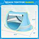 Baby Beach Tent, Pop Up Toddler Travel Bed for Boys or Girls, Sun Shade for Toddler Camping, Infant Portable Sun Shade, Summer Beach Baby