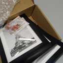 5x7 Picture Frame (4 Pack, Black) Made of Real Glass and Wooden Frame - Display Pictures 4x6 with Mat or 5x7 Without Mat, 5 by 7 Photo Frames TableTop Display and Wall Mounting