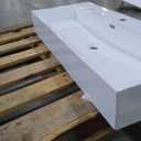 Claire 40 Rectangle Wall-Mount Bathroom Sink (White)