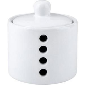 Santa Barbara Design Studio Garlic Keeper Modern Ceramic Countertop Garlic Storage Container, 4" x 3.75", White