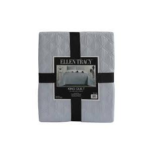 DI Ellen Tracy Quilt King Sham-Gray  20x36inch
