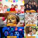 2 x Face Painting Kit for Kids & Adults - 18 Colors + 15 UV Glow Paints, Water-Based Non-Toxic Professional Makeup with Stencils & Brushes for Cosplay, Birthday Parties, Halloween