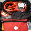 Car Emergency Kit with Jumper Cable, First Aid Kit, Winter Travel Assistance with Detachable Snow Shovel, Safety Emergency Kit for Cars, Trucks