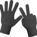 Evridwear Eczema Gloves Kids Cotton Moisturizing Gloves for Dry Hands, Eczema, SPA, Overnight Lotion, 2 Pairs with Touchscreen Fingers (Black)