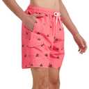 NIMeng Mens Swim Trunks Swim Shorts Swimwear Quick Dry 7’’ Swimming Trunks with Mesh Lining Pink