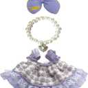 17cm Doll Clothes Set & Outfit Set for 17cm Dolls - Premium Fashion Dresses with Accessories, Luxury Chic Doll Clothing & Style Bundle Woven Purple