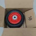 (2-Pack) AR-PRO 6 x 1.5 Flat Free Solid Rubber Wheel Assemblies - Replacement Hand Truck Wheels with Ball Bearings and 1/2 Bore Hole Diameter - Heavy-Duty Solid Rubber Wheels 132 lbs Load Capacity