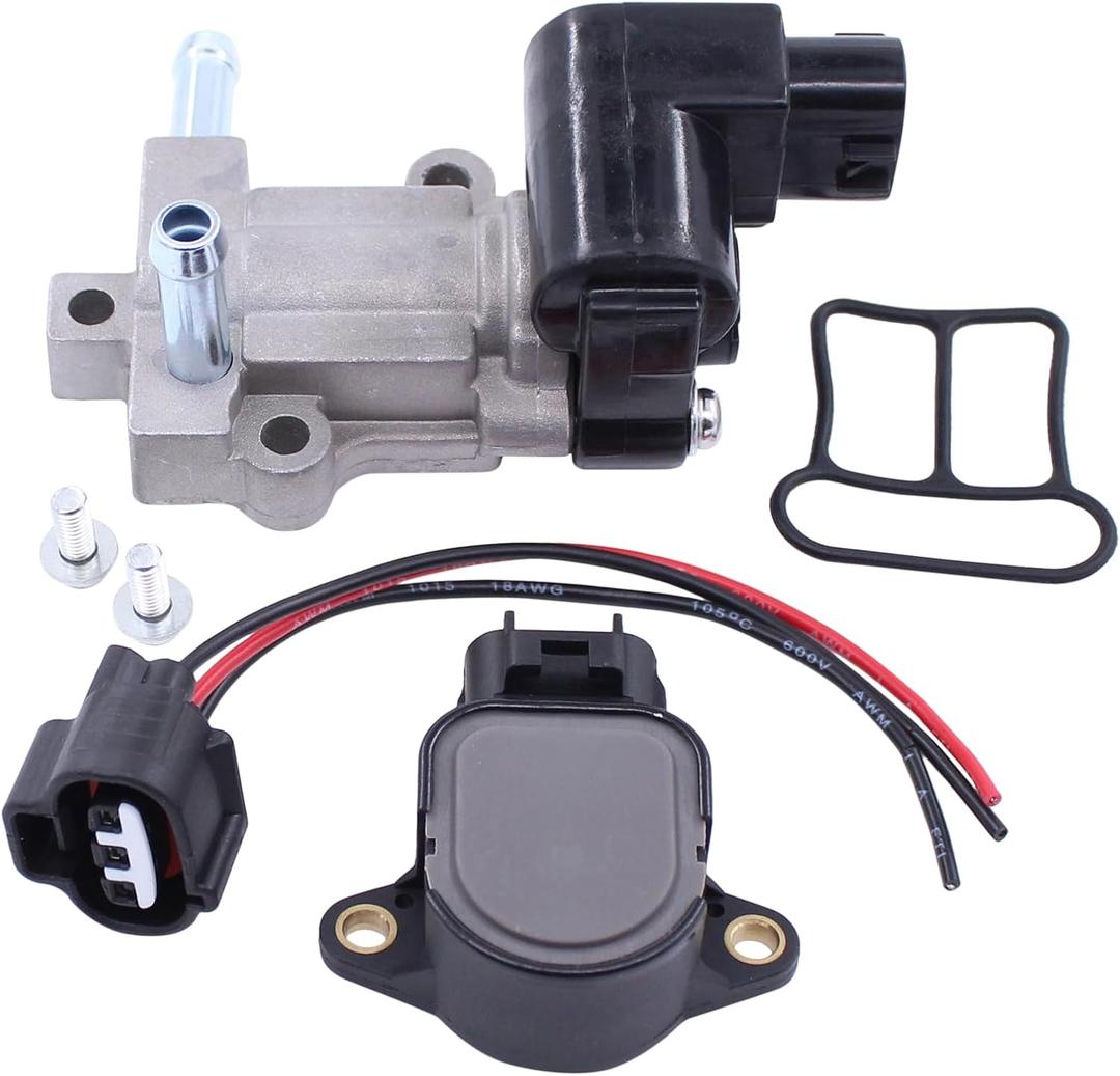 MOTOKU IAC Idle Air Control Valve & Throttle Position Sensor TPS w/Connector Wire Harness for Toyota 4Runner 2000 Tacoma 2000-2004