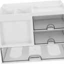 KICHOUSE Desktop Drawer Organizer for Files and Sundries Multipurpose Storage Box Drawer Design Hips Material Simple Assembly for Use