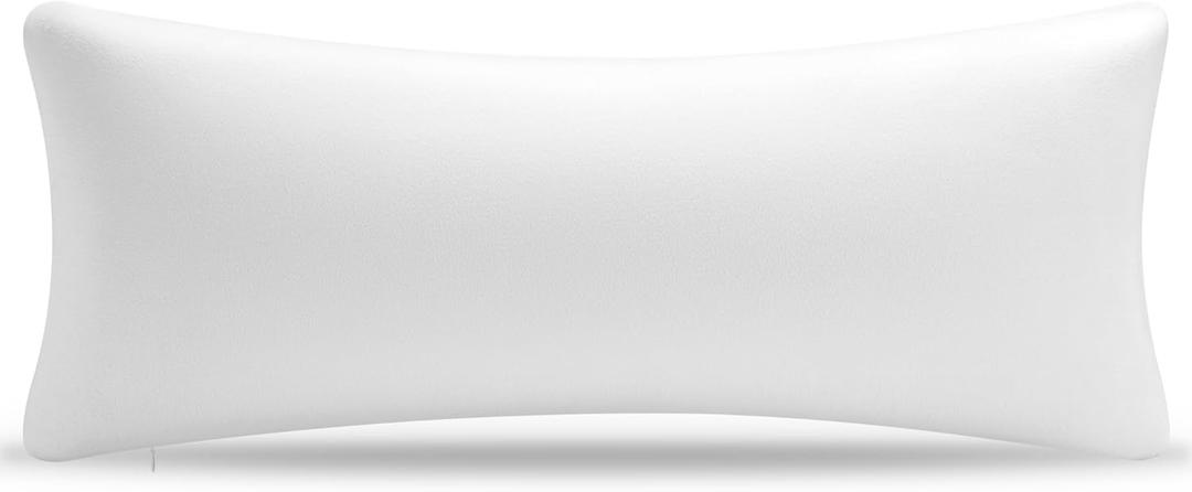AM AEROMAX 12" × 32" Throw Pillow Memory Foam Pillow Insert - Rectangular Bolster for Decorative Cushion Bed Couch Sofa - Non-Deforming Over Time