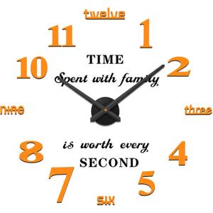 VANGOLD Design Decorative Wall Clock for Home Decor (Gold and Black Decor) (Gold Black)