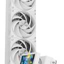 Thermalright Stream Vision 360 White-360mm AIO CPU Liquid Cooler,3.5Square LCD Display for Images,Magnetic Suction High-Performance Pump for 640x480 Resolution with Embedded Fan,for AM5/lga1851/1700
