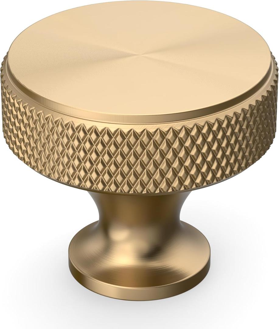 30 Pack Champagne Bronze Knurled Cabinet Knobs for Dresser Drawer Pulls Brass Cupboard Hardware for Cabinets CK0029
