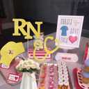 Glitter Nurse Graduation Centerpiece Sticks 12pcs Medical Nursing Graduation Party Centerpiece for Table Congrats RN Table Decorations for Congrats Grad Nurse Party Supplies