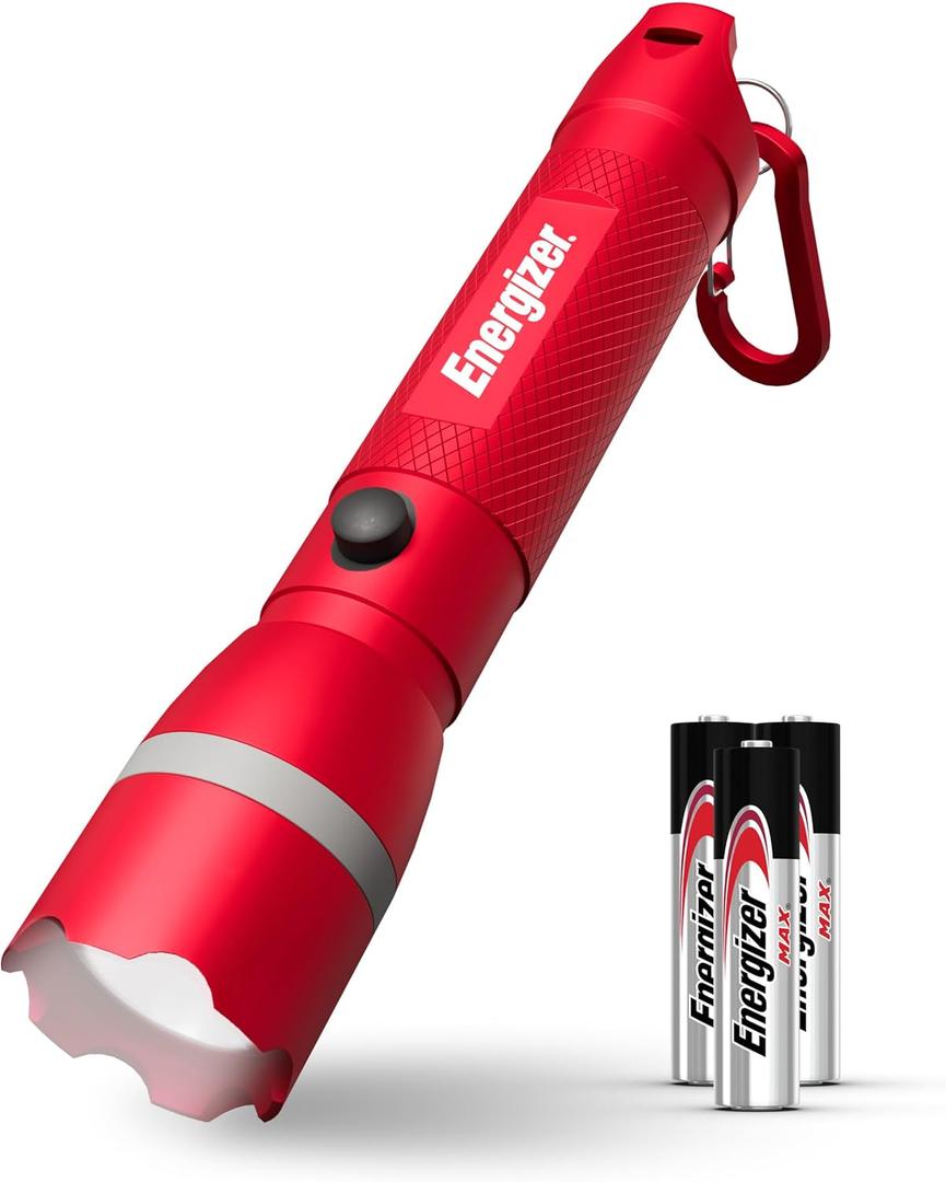 Energizer R-300 LED Flashlight Emergency Safety Light, Bright IPX4 Water Resistant Flash Light, Durable Emergency Light for Hurricane Preparedness, Batteries Included (Small)