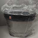 NINESTARS DZT-12-13 Automatic Touchless Infrared Motion Sensor Bin, 3 Gal 12L, (Oval, Black/Silver Lid)