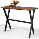 Diwhy Industrial Console Table, 41.3" High Bar Table for Kitchen, Living Room, Coffee Bar, Black Metal Frame, Dining Table, 47.2 × 19.7 inchs Wood Desktop