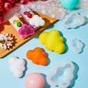 Boao 6 Pcs 3D Cloud Silicone Mold Assorted Size Chocolate and Fondant Mold for Resin Candle DIY Candy Dessert Pudding Cake Valentine's Decorations and Epoxy Paste Soap Polymer Clay Tool