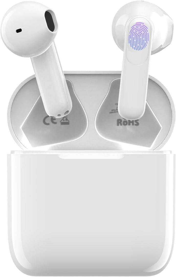 NOBIS N3601 Wireless Earbuds, Intelligent Noise Cancelling, 40H Max Playtime, Touch Control, Earphones Compatible with iPhone and Android, Idea for Listening Music and Phone Calls