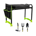 Garden Kneeler and Seat Foldable Garden Stool - Extra Gardening Tools, Upgraded Detachable Softer Kneeling Cushion and Wider Frame - Garden Gift for Women Men Seniors