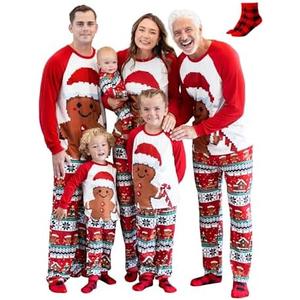 PATPAT Family Christmas Pjs Matching Set ,Large