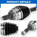 TadaMark 2PCs Front CV Axle Shaft Assembly Fits for Toyota Camry 02-03(3.0L Auto Trans)04-06, for Highlander 04-07(V6 FWD), for Lexus RX350 07-09 (FWD), for RX330 04-06 (FWD), Left & Right Side