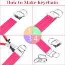 Key Fob Hardware Set, Shynek 50PCS Lanyard Key Fob Hardware 1 Inch with Key Fob Pliers Tool for Keychain and Wristlet Clamp Hardware Supplies
