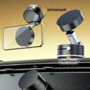 Vacuum Suction Cup Phone Mount, Strong Magnetic Multi-Directional Adjustable Foldable Phone Holder for Your Car Gym Mirror Shower Content Creator Mount for iPhone & Android