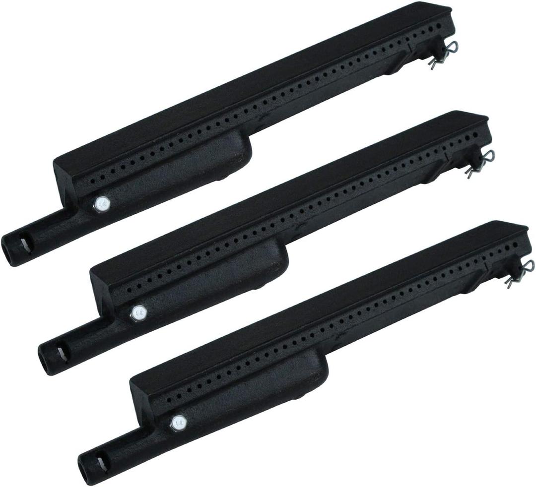 Direct store Parts DB106 (3-pack) 13 3/4 Cast Iron Burner Replacement for Charbroil, Centro, Front Avenue, Costco Kirkland, Thermos Gas Grills, for Charbroil 463240804, 463247004, 463261406 models