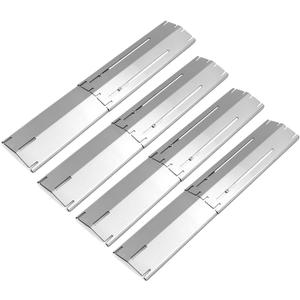 Universal Adjustable Tent Shield, Stainless Steel Heat Plate, Grill Burner Cover, Heat Tent, Grill Repair Kits for Charbroil and Other Gas Grill Models, BBQ Replacement Parts, Pack of 4