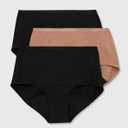 Hanes Women's 3pk Comfort Period Briefs, Super Leaks - Black XL