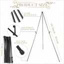 Yexiya 20 Pcs 65 Inch Easel Stand for Display Bulk, Foldable Metal Display Easel Holders with Bag Black Floor Tripod Portable for Wedding Sign Poster Artist Painting Canvas, Hold 44 Lbs