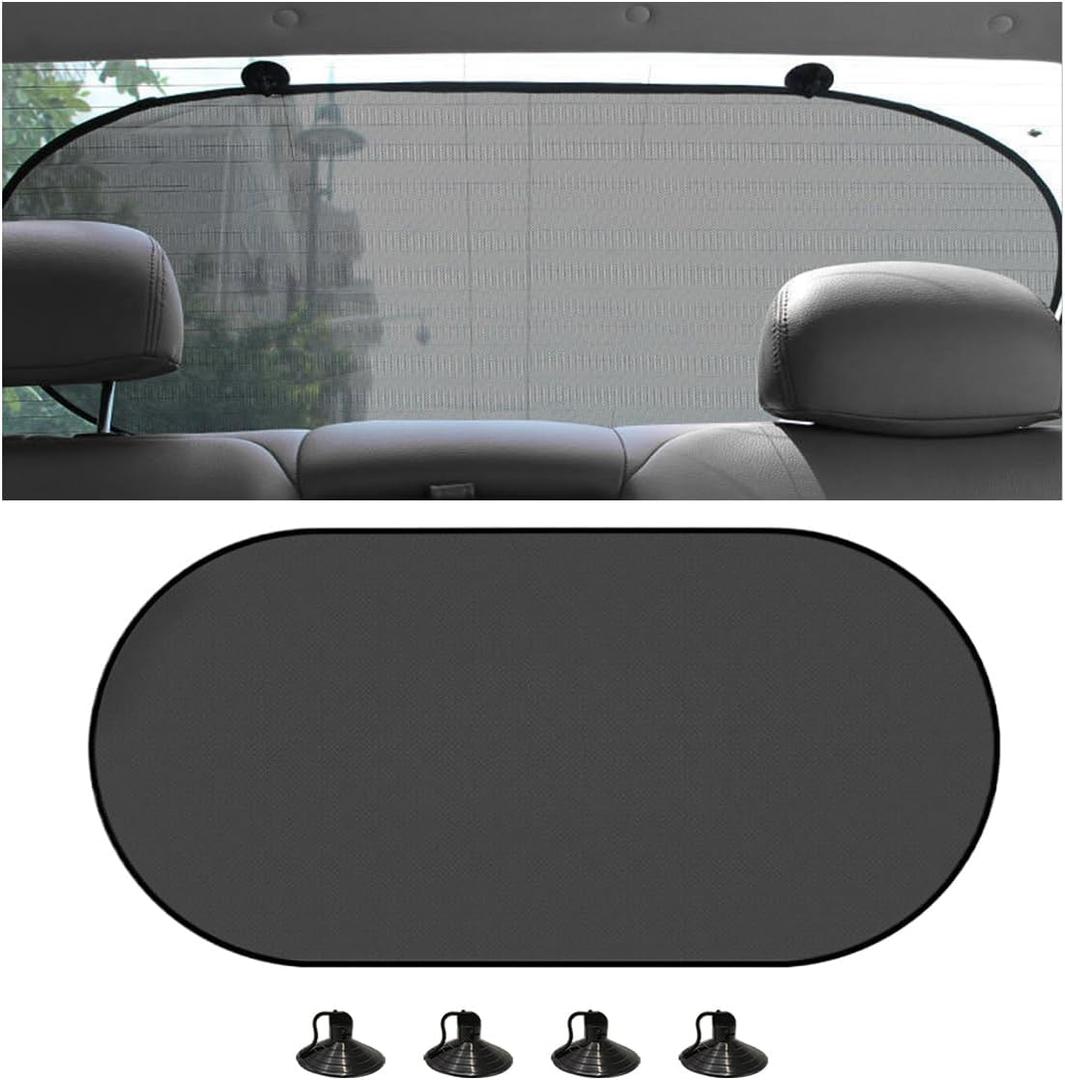 Car Window Shade, 39"20" Vehicle Rear Window Screen, Sun Shade for Car Back Window Provide Glare Shield and UV Rays Protection for Your Child, Universal Car Accessories