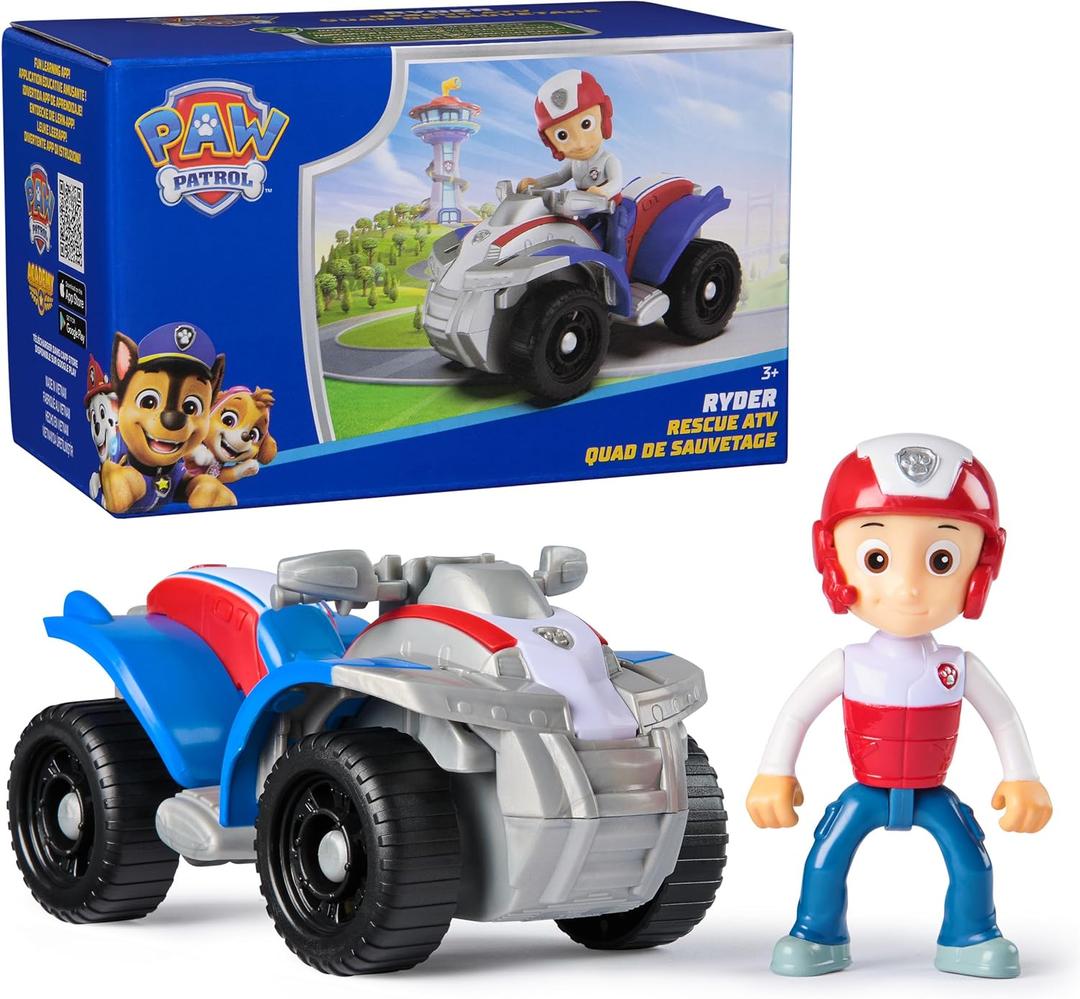 Paw Patrol, Ryders ATV Toy Vehicle with Collectible Action Figure, Sustainably Minded Kids Toys for Boys & Girls Ages 3 and Up