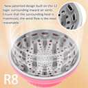 Hair Dryer Diffuser for Curly and Natural Wavy Hair,Universal Hair Diffuser,Hair Dryer Diffuser Attachment (Pink)