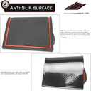 Auovo 27pcs Anti-dust Mats for Chevy Silverado 1500/GMC Sierra 1500 Accessories 2019-2021 Interior Car Cup Holder Inserts,Center Console,Door Pocket Liner Mat (Crew Cab, Split-Bench Seat, Red)