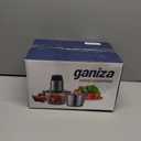 GANIZA Food Processors, Electric Food Chopper with Meat Grinder & Vegetable Chopper - 2 Bowls (8 Cup+8 Cup) with Powerful 450W Copper Motor - Includes 2 Sets of Bi-Level Blades for Fruits/Meat/Nuts
