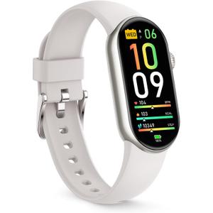 FITVII Slim Fitness Tracker AMOLED with Blood Oxygen, Blood Pressure, 24/7 Heart Rate and Sleep Tracking, IP68 Waterproof Activity Trackers and Smart Watches with Step Tracker, Pedometer for Women Men