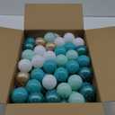 GOGOSO Ball Pit Balls for Toddler, Baby Plastic Playballs Kids Soft Pastel Pelotas Non-Toxic BPA-Free 2green+White+Gold,100 Balls