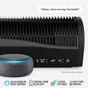 Vornado TRANSOM AE Window Fan with Alexa, 4 Speeds, Reversible Exhaust Mode, Weather Resistant Case, Whole Room, Black