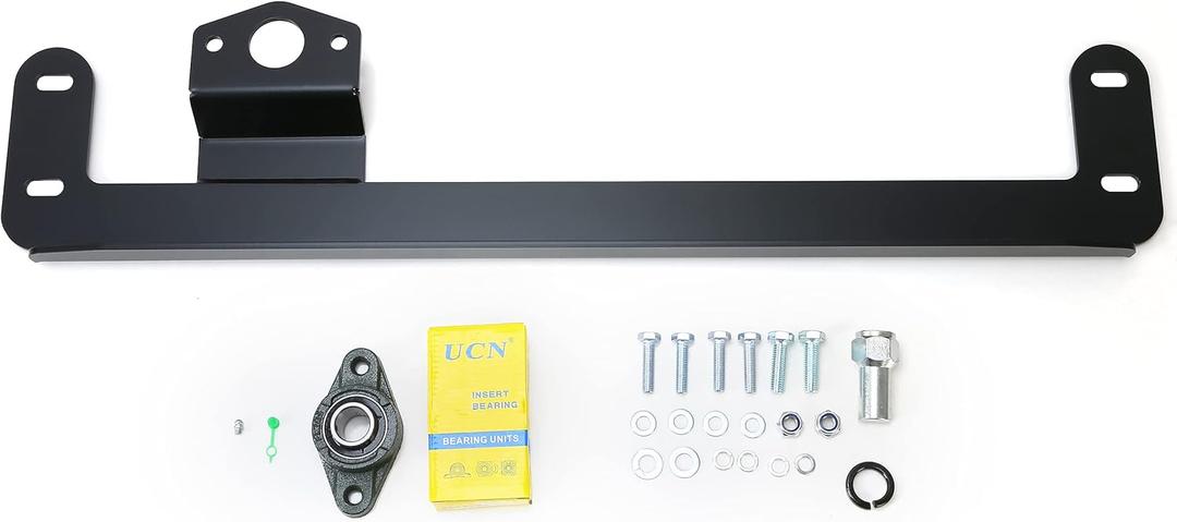 ECOTRIC Steering Box Brace Compatible With 2003-2008 Dodge Ram 2500 3500 4WD 4X4 Steering Stabilizer Bar Kit w/Hardware