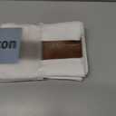 Cygnus Set of 2 White Linen Patchwork Faux Leather Throw Pillow Covers for Couch Living Room Bedroom, Modern Accent Decorative Square Cushion Covers 20x20 inch (White, 20x20 inch)