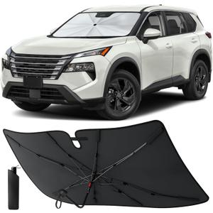 EcoNour Umbrella Windshield Sunshade for Nissan Rogue 2021-2026 | Front Windshield Sun Shade UV Heat Protector | Foldable Reflective Car Sun Visor Cover Interior Protection Accessories