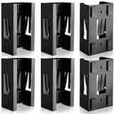 Lounsweer 6 Pcs Magnetic Glove Dispenser Holds Boxes of Towels Paper Tissue Glove Box Holder Wall Mount Kitchen Fridge Tool(Black)