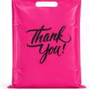 Infinite Pack Pink 20"x20" (100pcs) Thank You plastic Merchandise Bags Die-Cut Handles, Perfect for Retail Shopping, Boutiques, Goodie bags, and Gift Packaging & Favors, 2MIL Reusable Plastic Bag