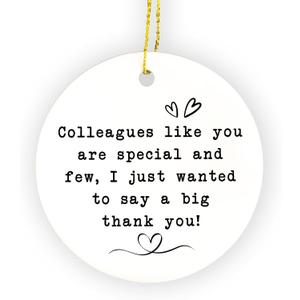 2 x Thank You Coworker Ornament, Colleagues Gifts for Women Hanging Ornaments for Christmas Tree Party Holiday Decorations, Thank You Gifts for Coworkers Decorative Ornaments Keepsake