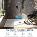 60" x 32" Zero Threshold Shower Base with 3 Removable Flanges